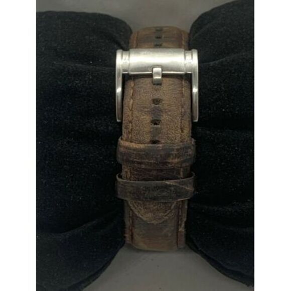 Fossil FS4872 Men\'s Watch Chronograph Egg Dial Brown Leather 42mm Quartz D688